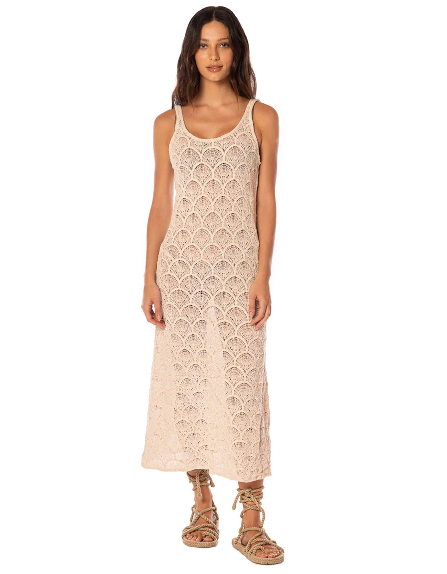 Wavy shell quartz midi dress — Maaji