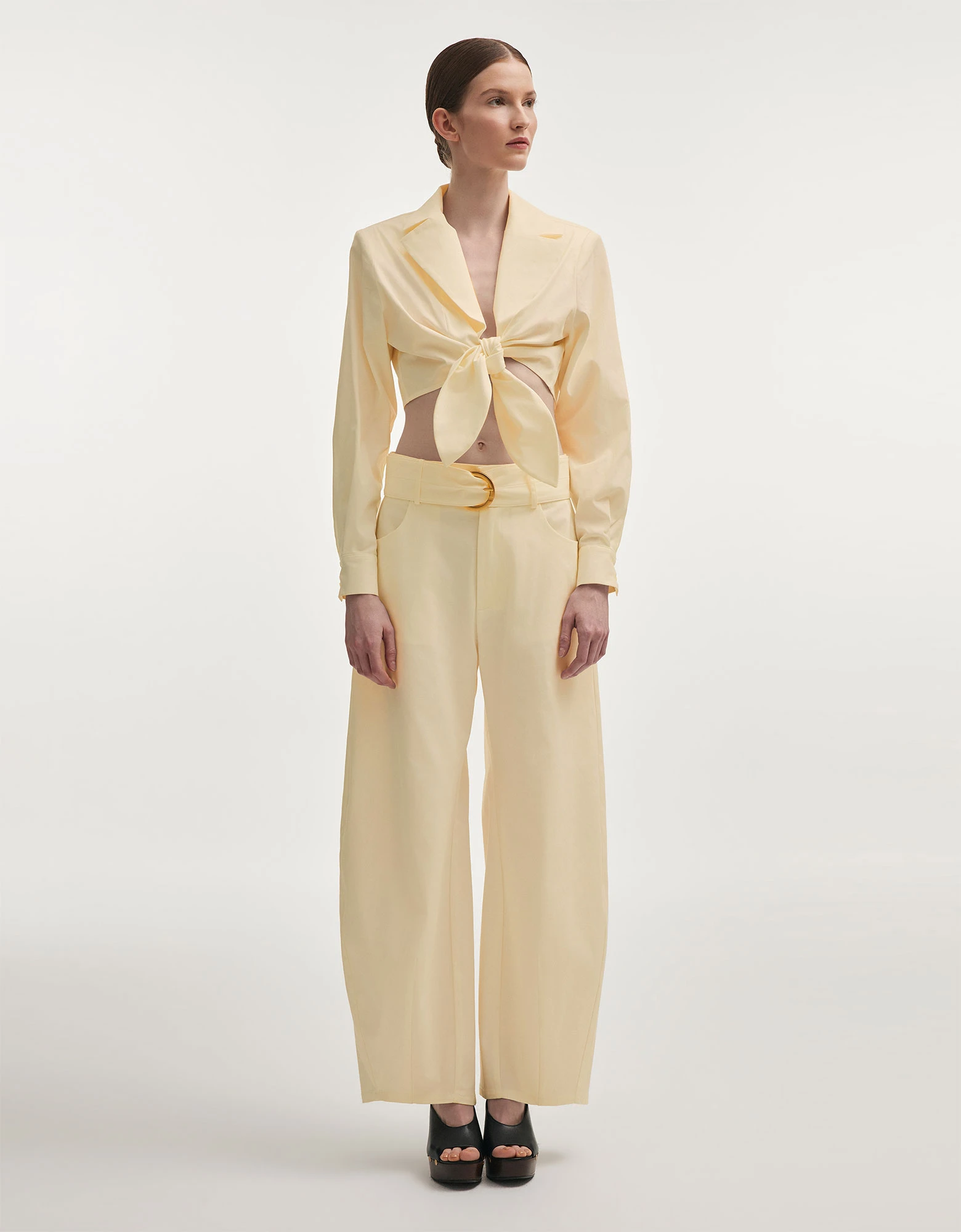 Pure barrel trousers butter yellow — Nadia Rapti