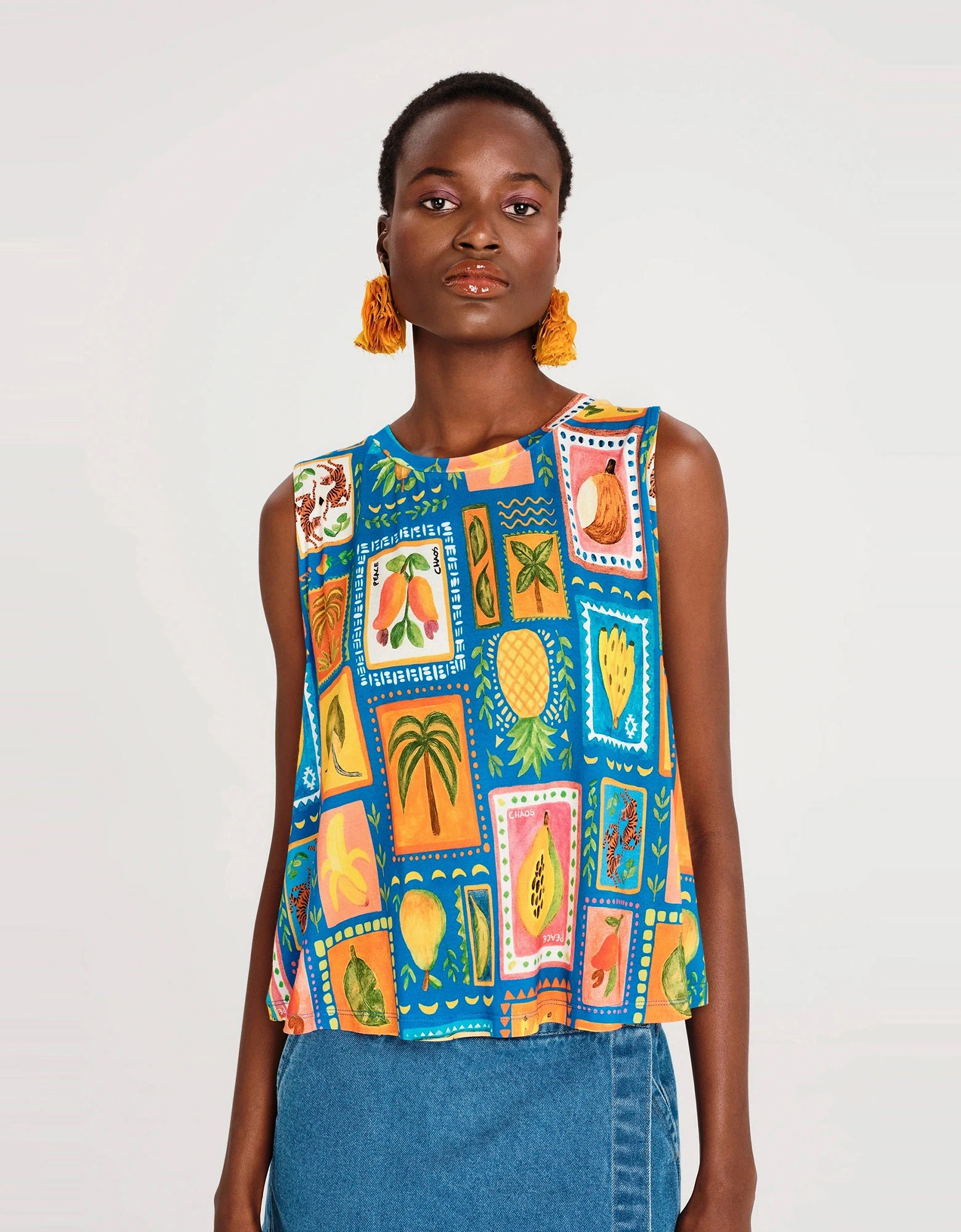 Papaya tank top — Peace and Chaos