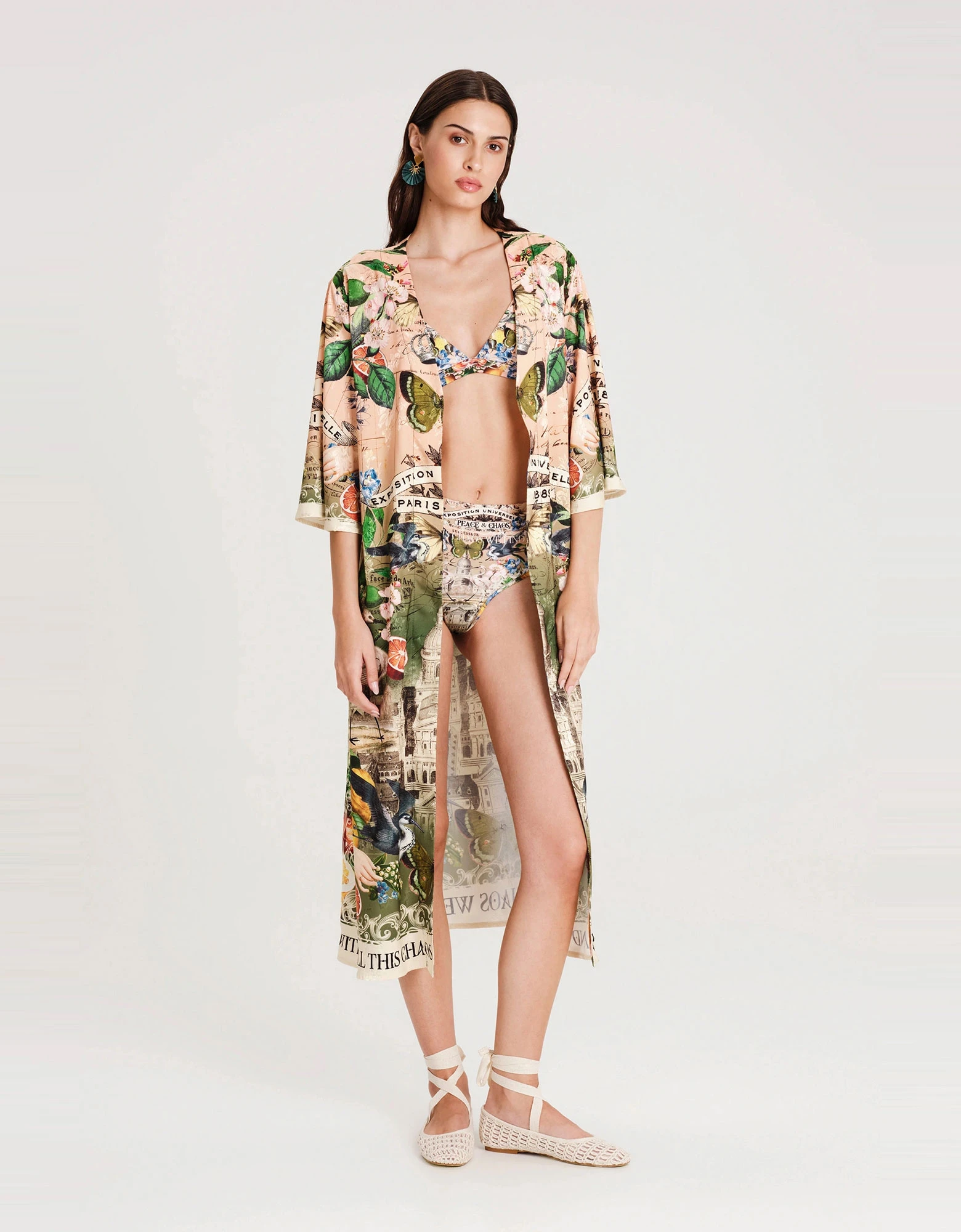 Citrus jacquard kimono — Peace and Chaos