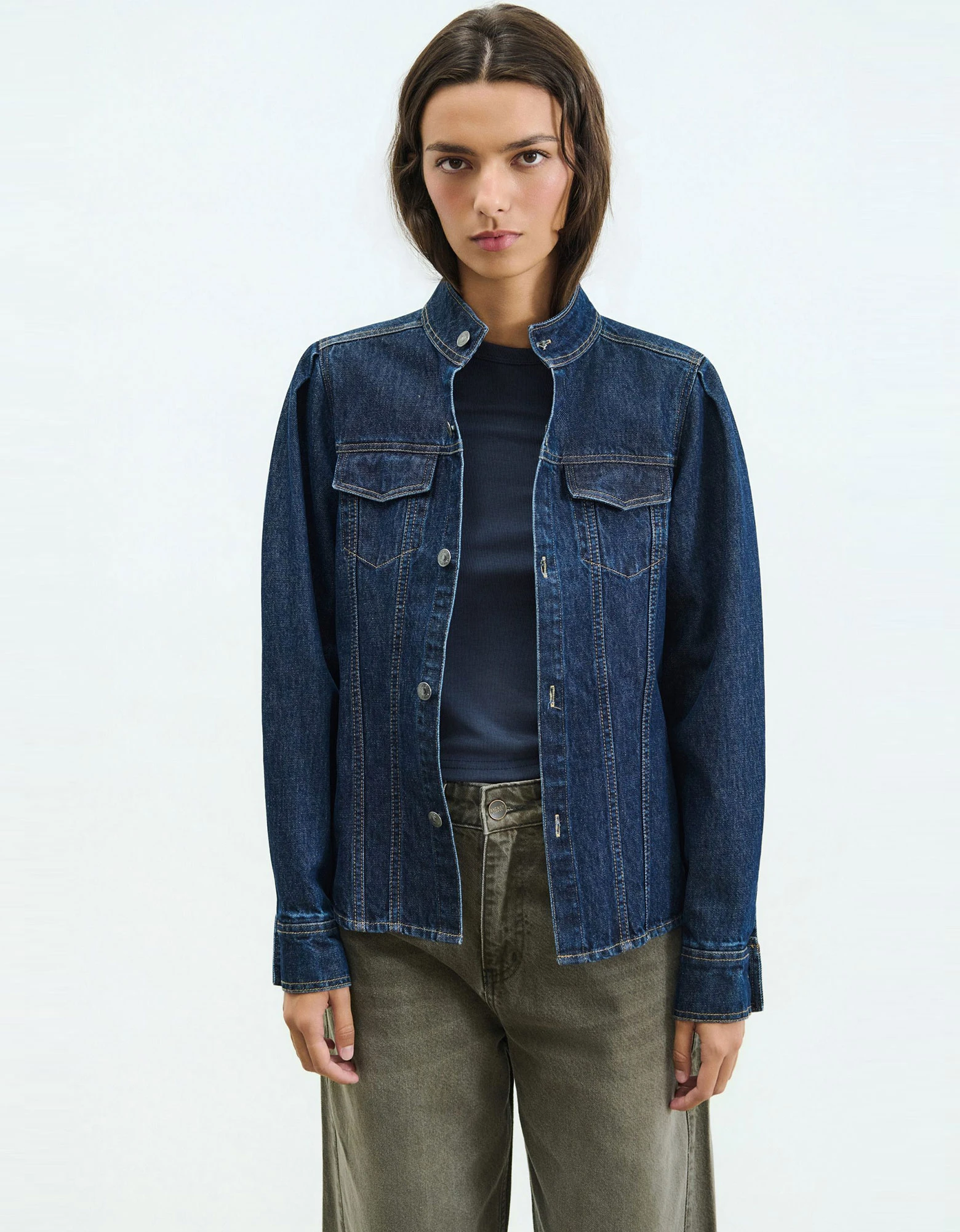 Emily ocean blue denim shirt — Sac Jeans