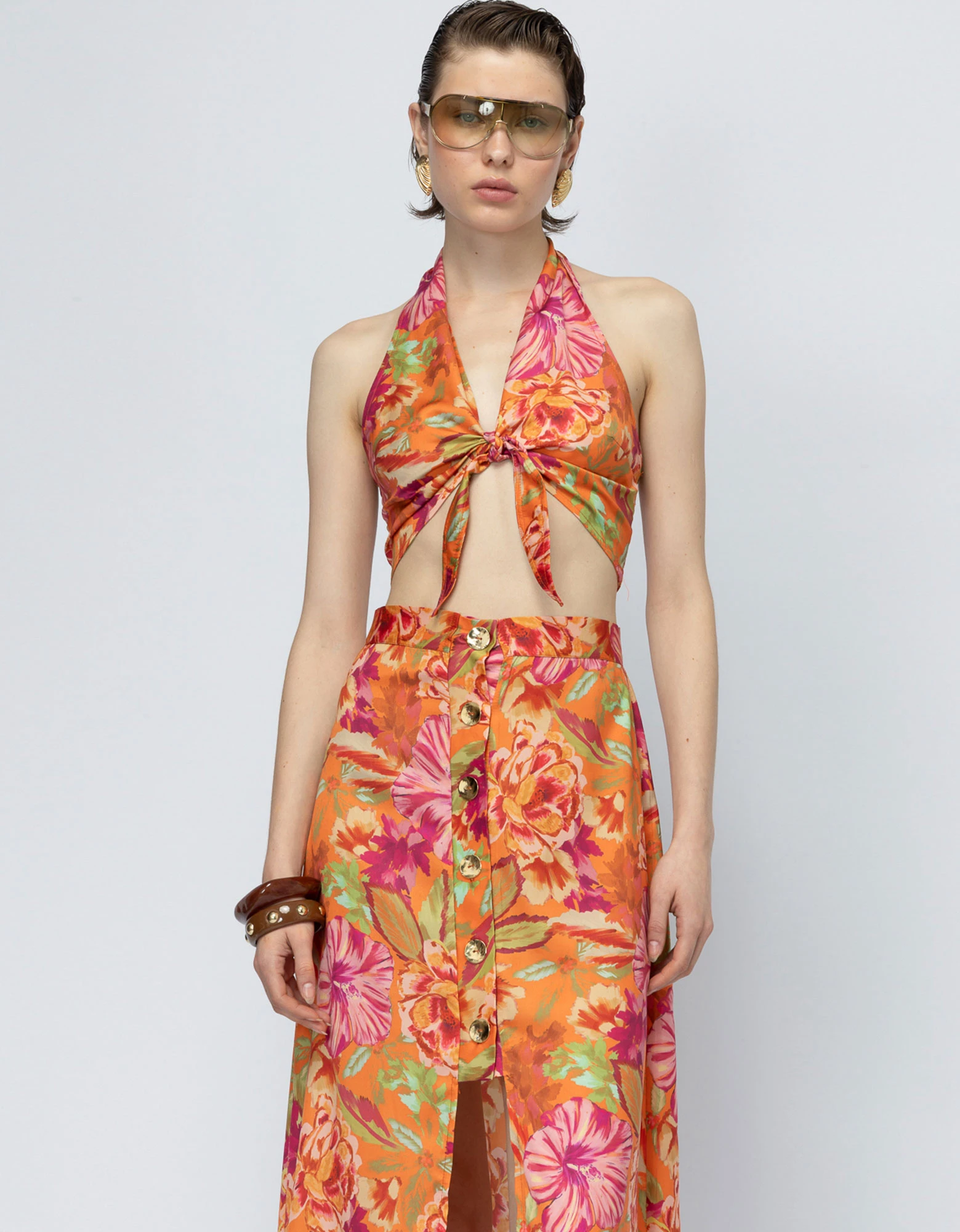 Salt kiss floral top — Mallory the label