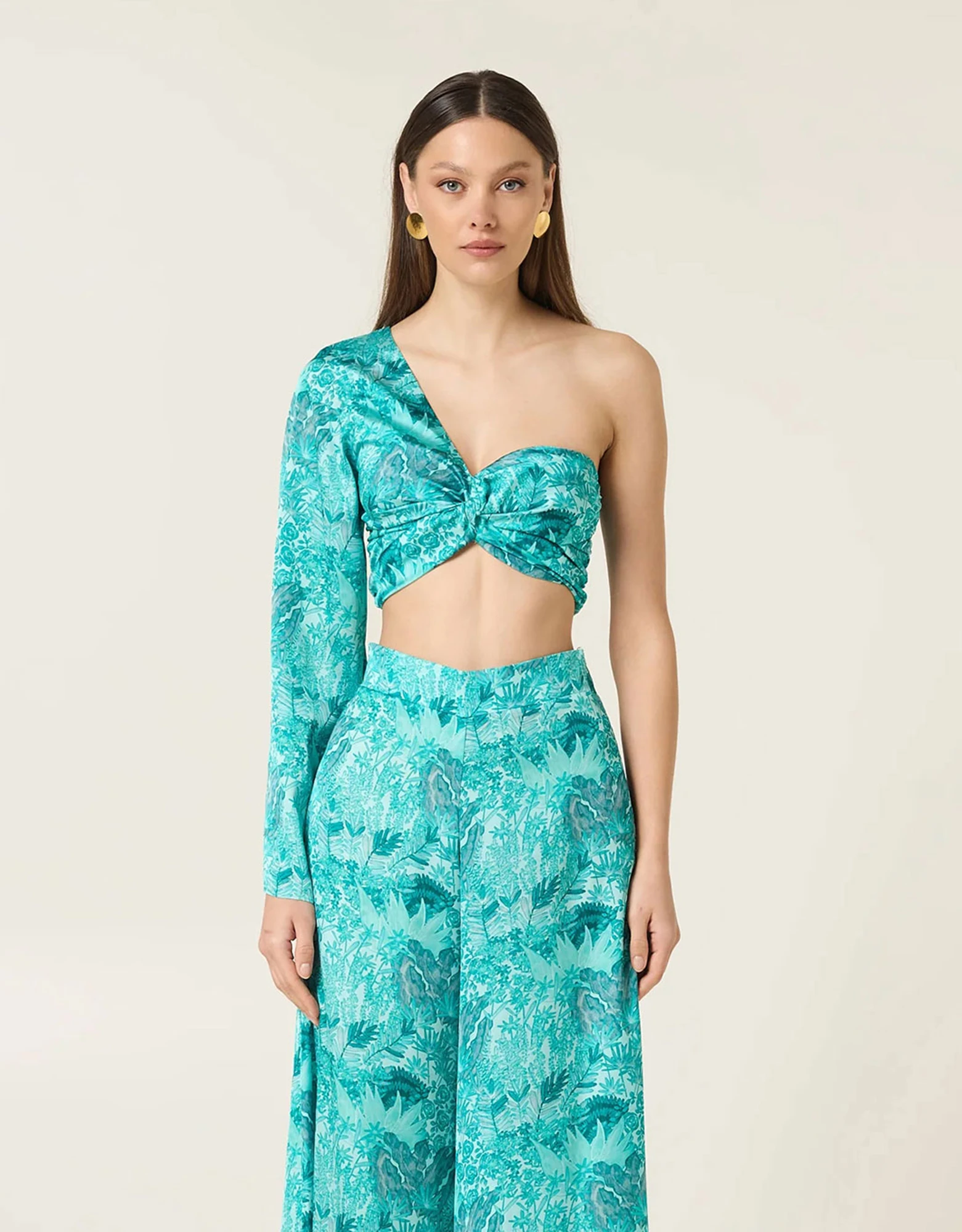 Serafina one shoulder satin top — Eveleya
