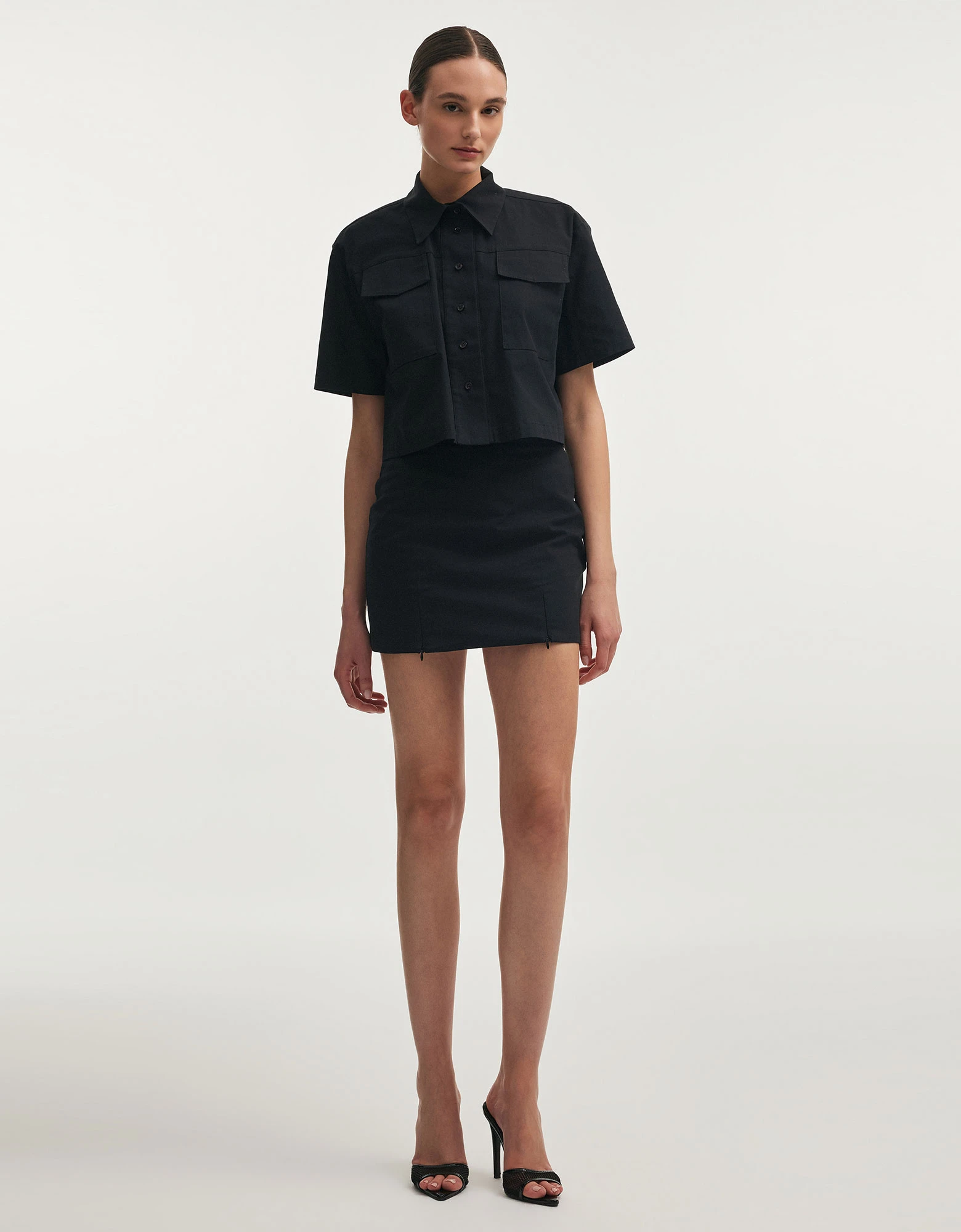 Still life mini skirt black — Nadia Rapti