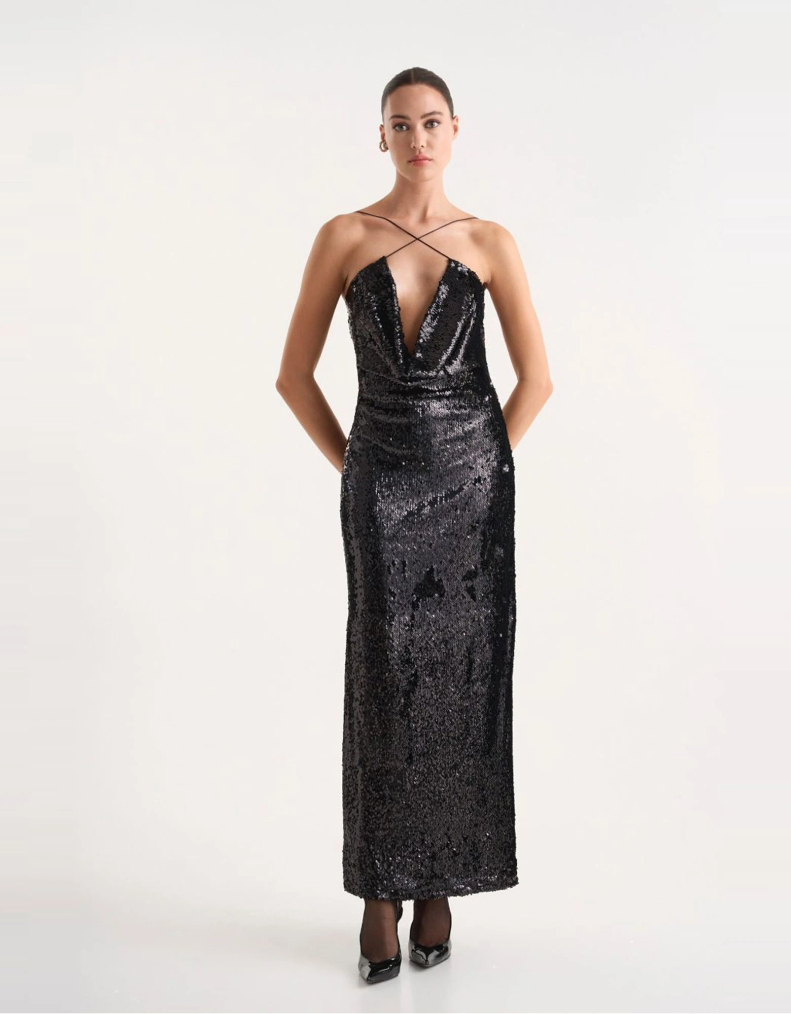 Black glam maxi dress — Studio 83