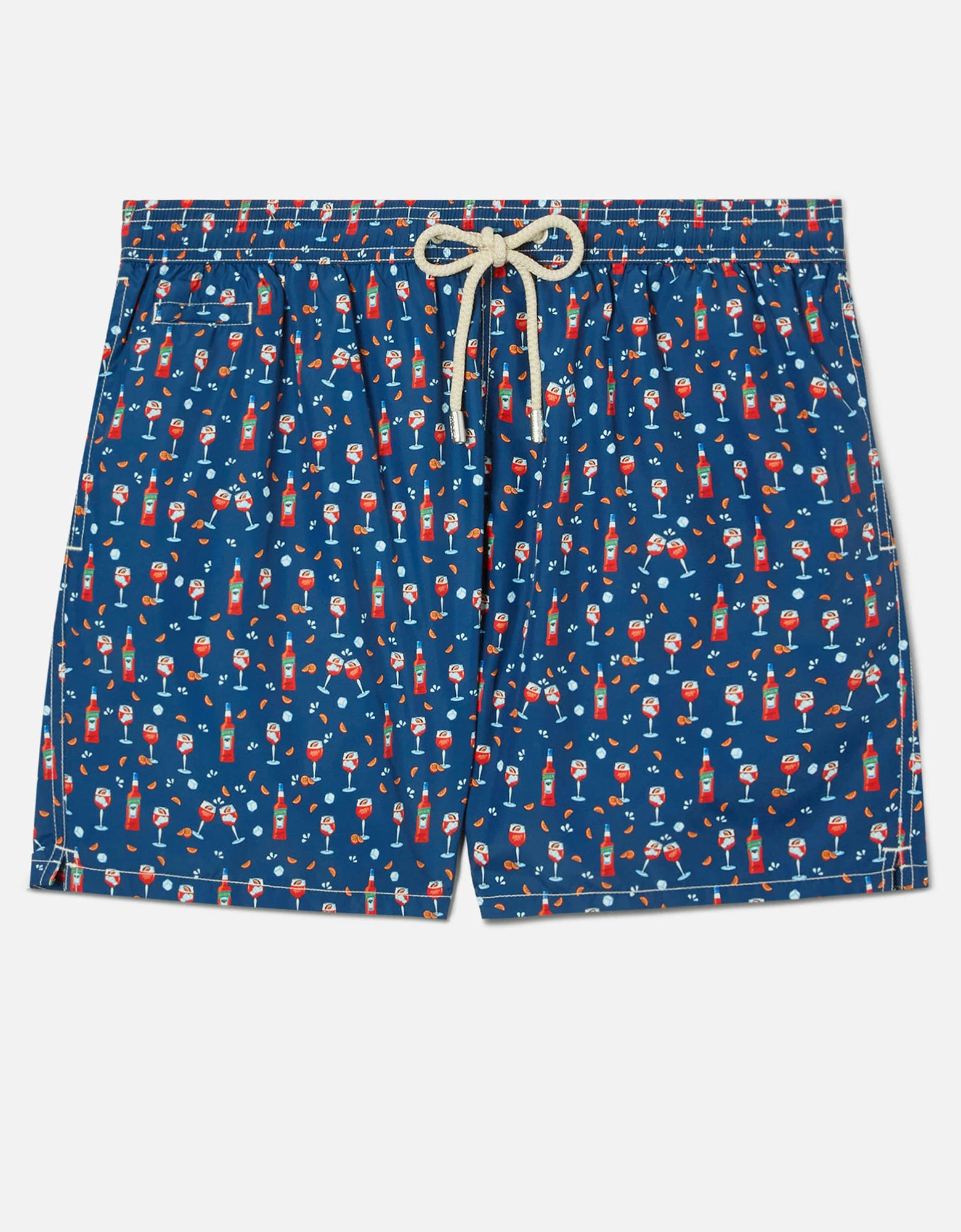 Blue lighting micro swim shorts with aperol print — MC2 Saint Barth