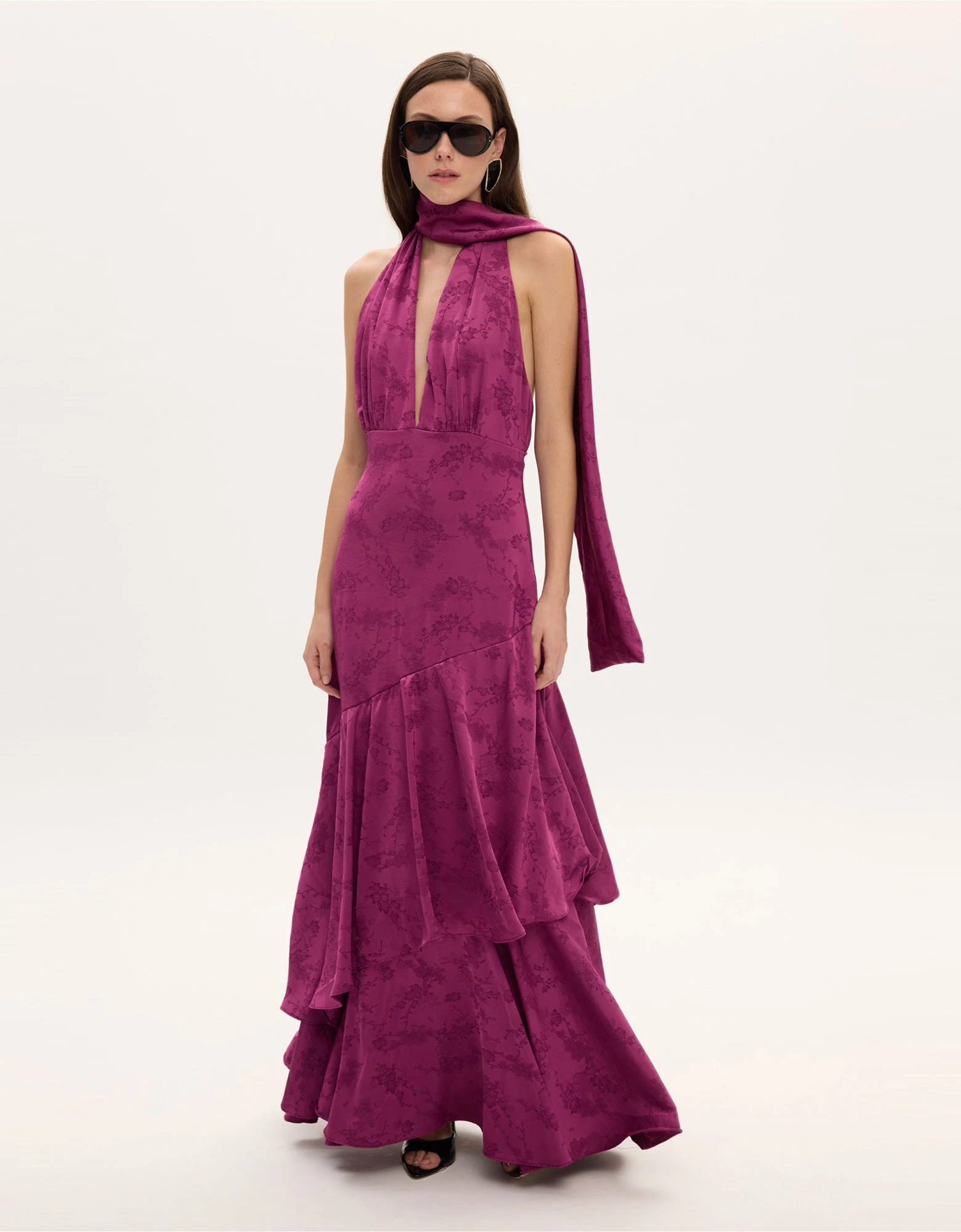 Blair magenta long dress — Ciel Concept