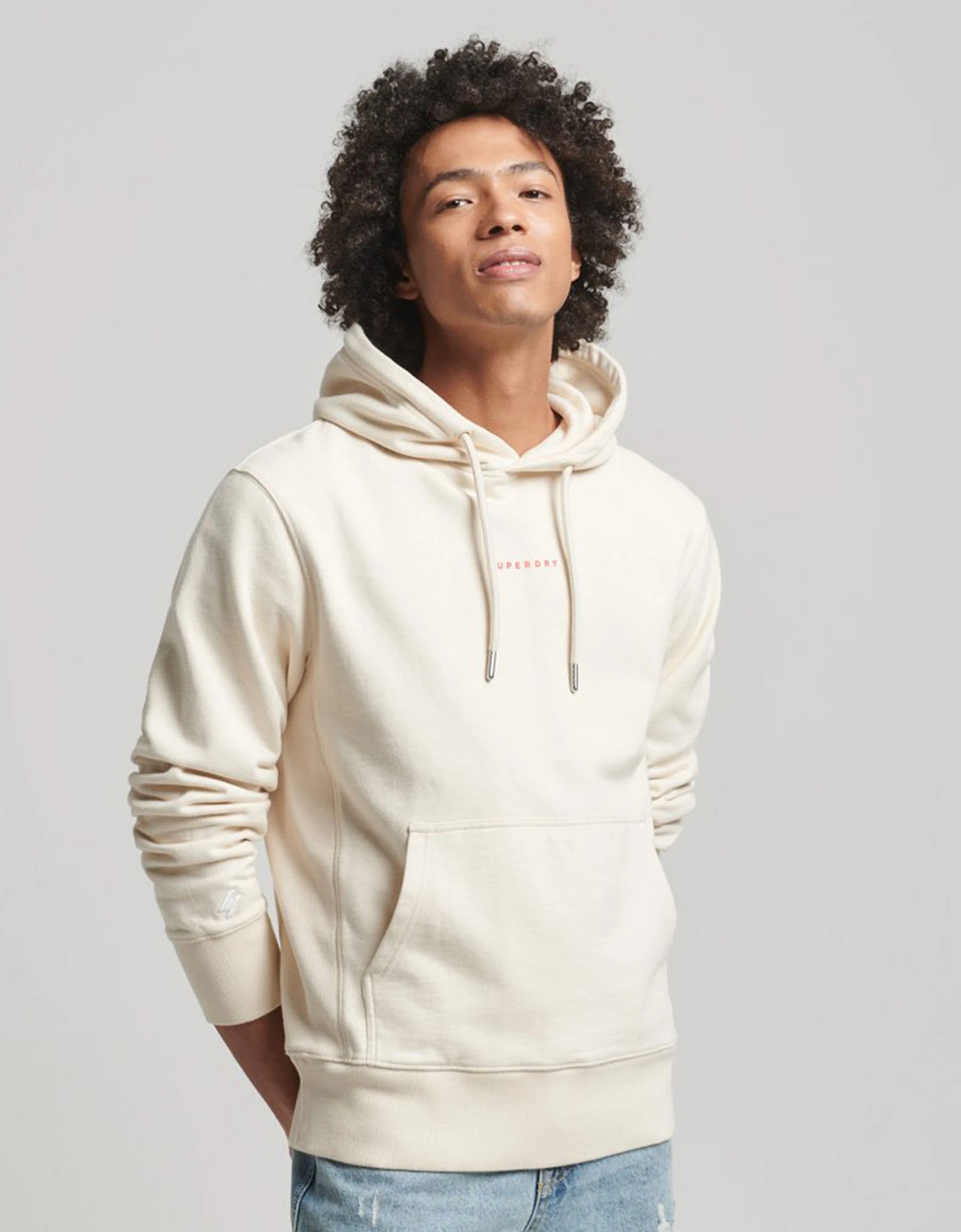 Code surplus logo hood rice white — Superdry