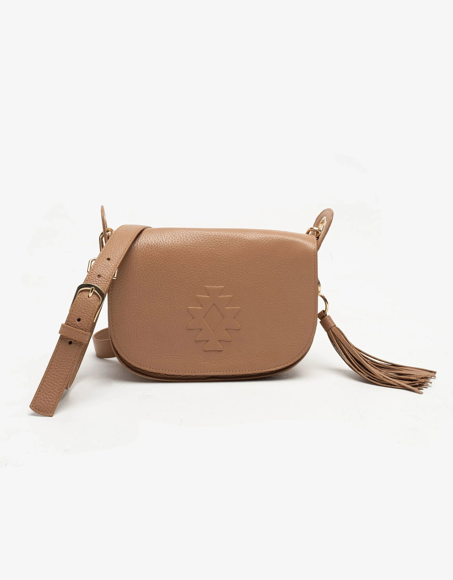 Karma tassel crossbody flap bag clay brown — Peace and Chaos