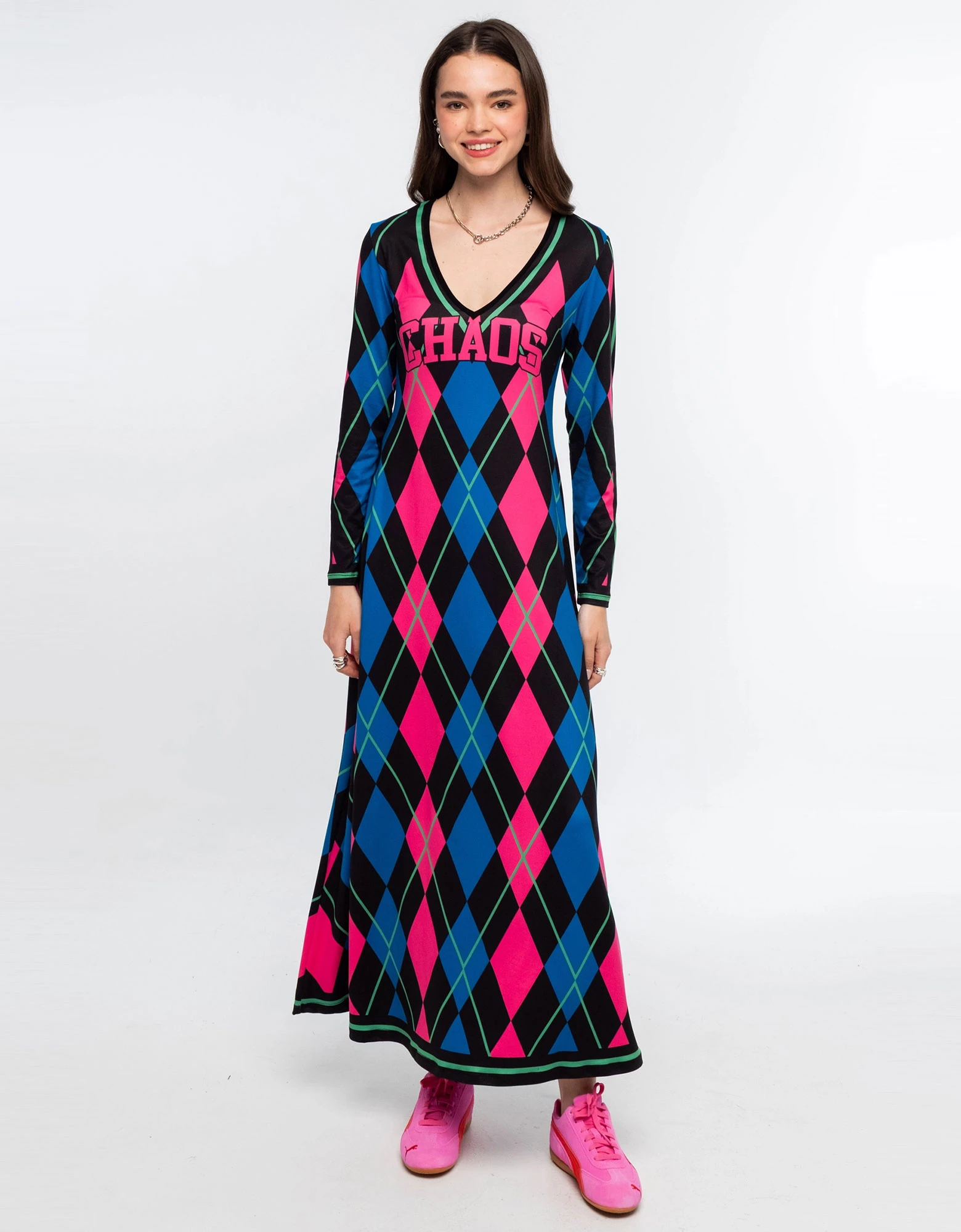 Argyle long dress — Peace and Chaos