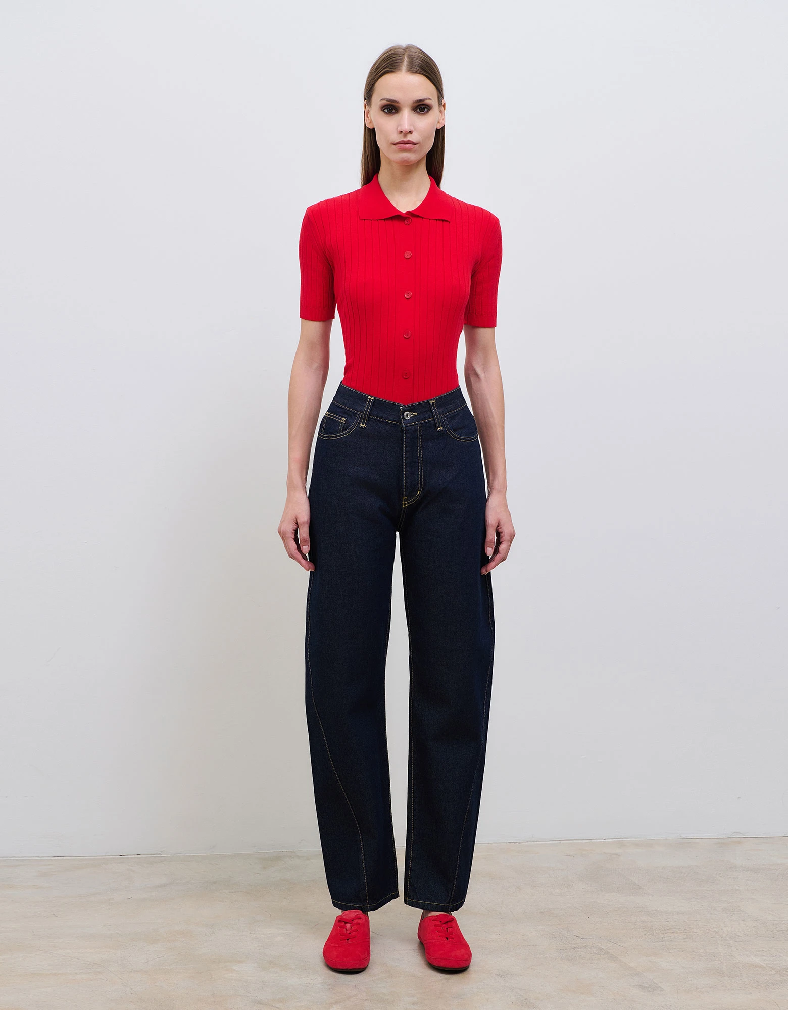 Grace denim pants — Combos Knitwear