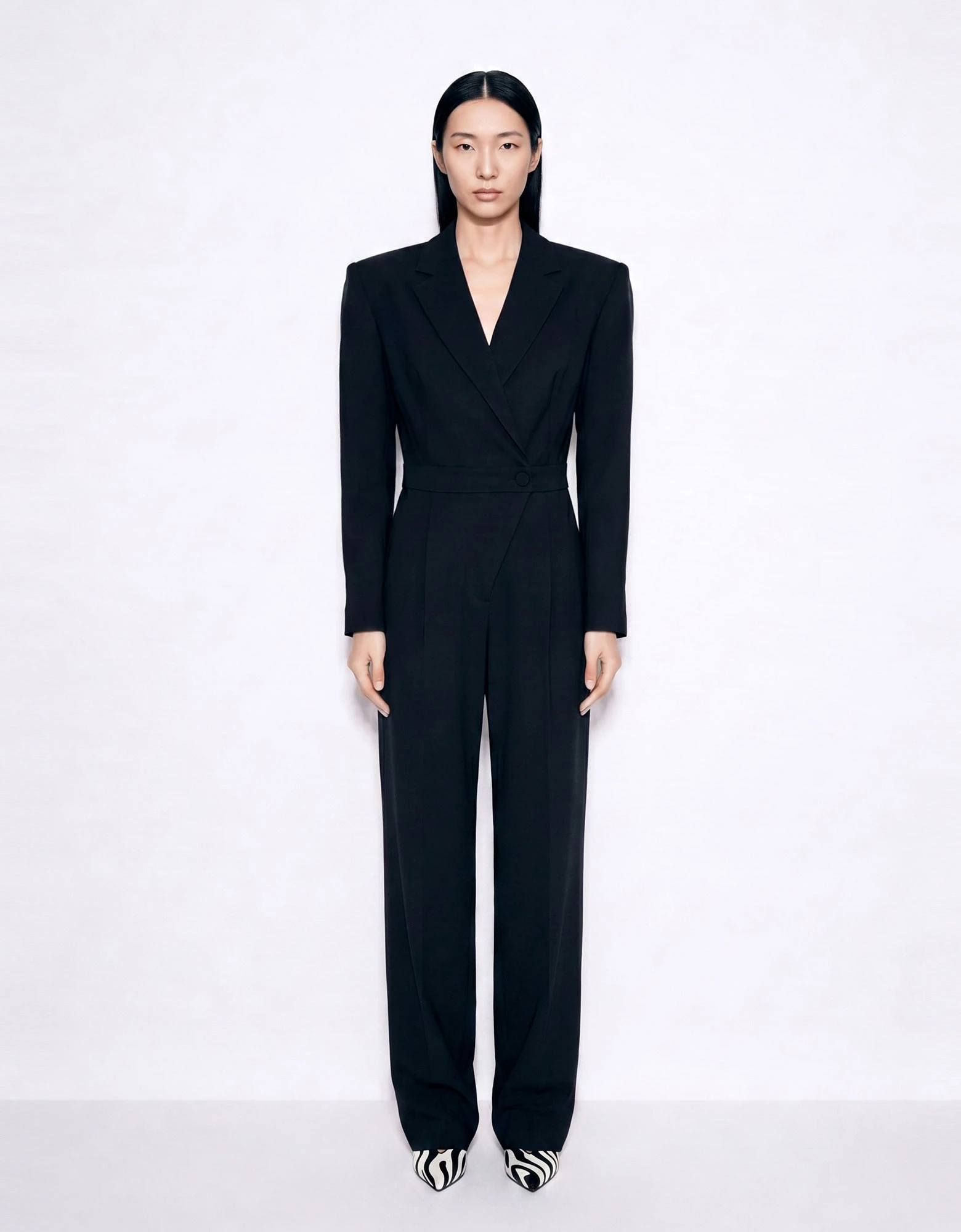 Winter bloom black jumpsuit — Mallory the label